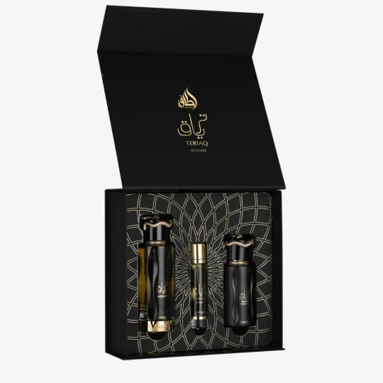 Lattafa Teriaq Intense Gift Set Kit 3 Unidades