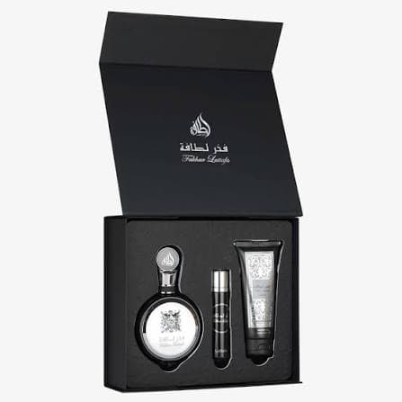 Lattafa Fakhar Black Gift Set - 3 Unidades