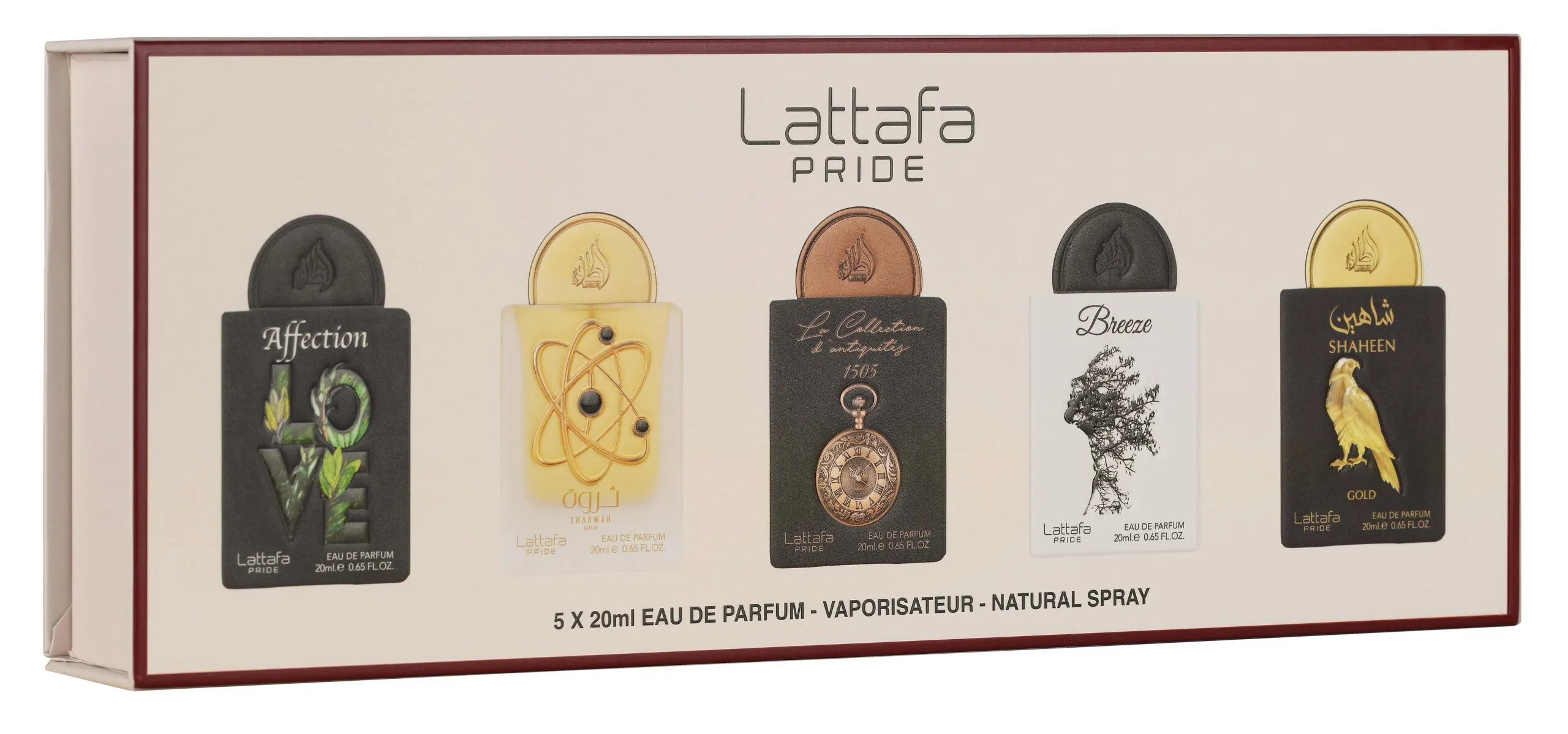 LATTAFA MINIATURAS KIT 5 X 20ML BOX 01