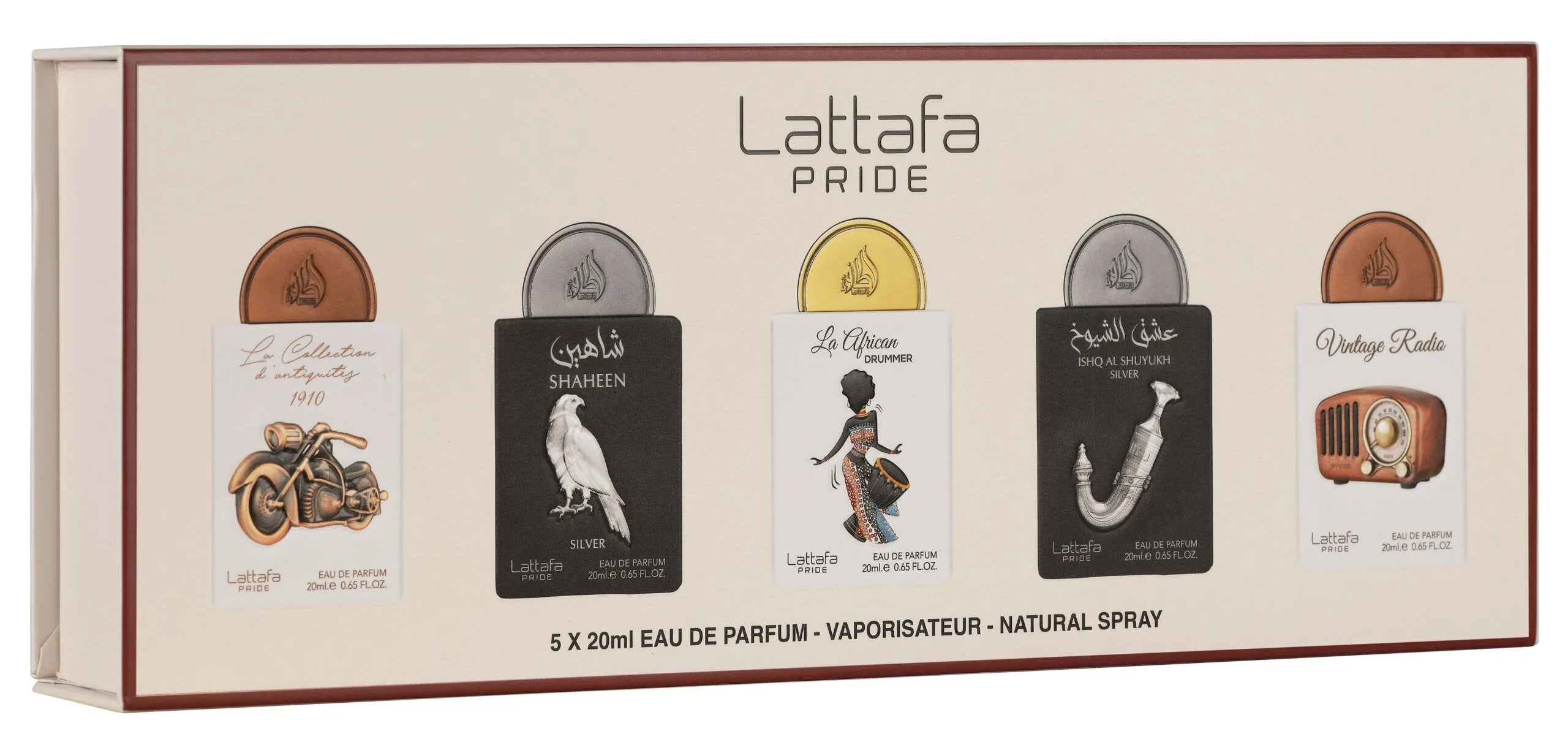 LATTAFA MINIATURAS KIT 5 X 20ML BOX 05
