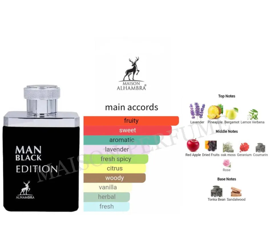 MAISON ALHAMBRA MAN BLACK EDP 100ML