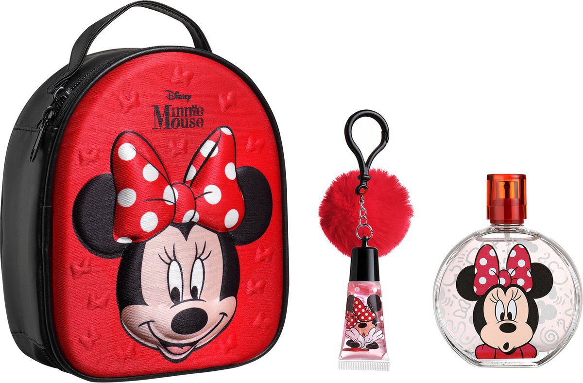 DISNEY MINNIE MOUSE KIT EDT 100ML + GLOSS + CHAVEIRO