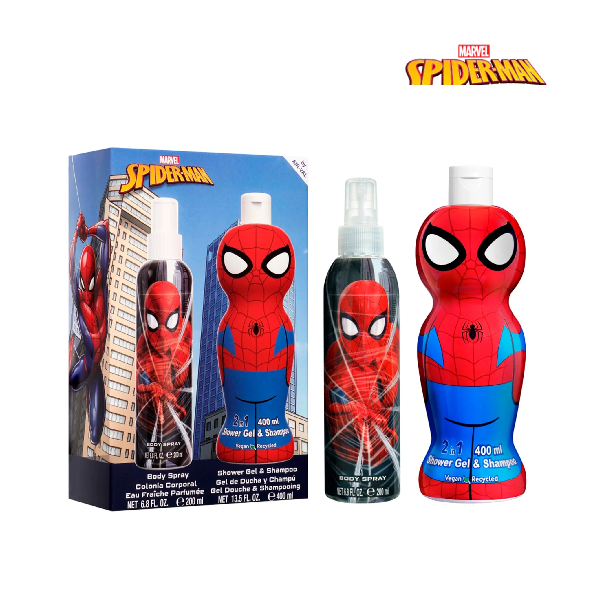 MARVEL SPIDER-MAN KIT SHAMPOO 400ML + SPRAY CORPORAL 200ML