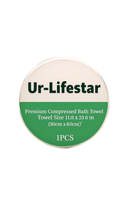 UR-LIFESTAR PREMIUM COMPRESSED BATH TOWEL 30X60CM