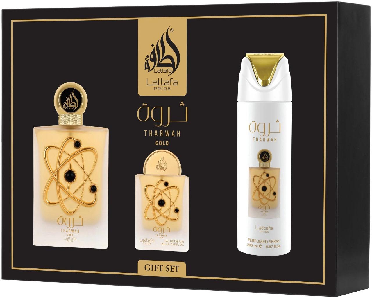 LATTAFA THARWAH GOLD KIT - 3 UNIDADES
