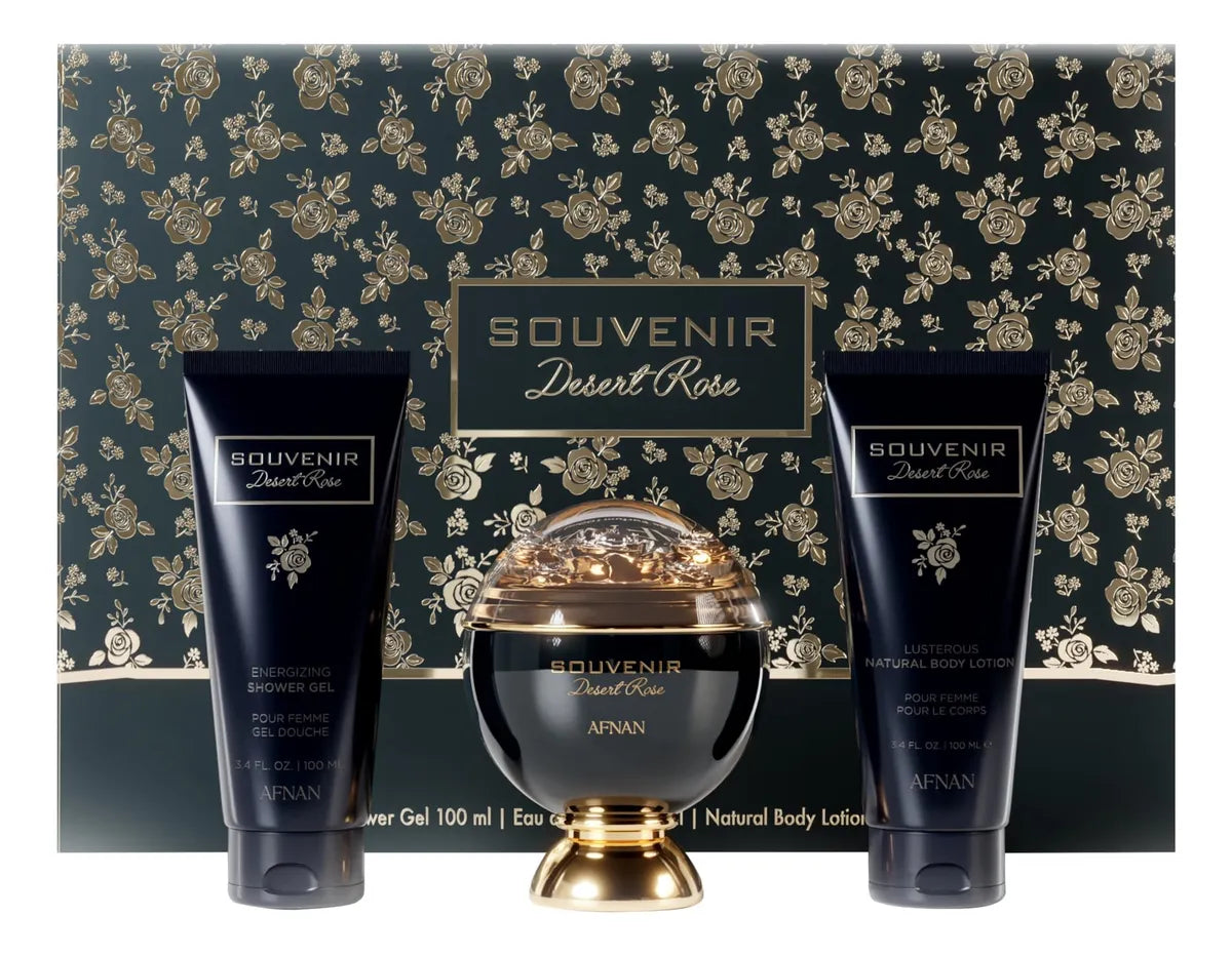 AFNAN SOUVENIR DESERT ROSE KIT - 3 PRODUTOS